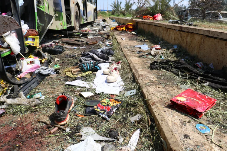Guerra na Síria: entre mortos, pelo menos 938 eram civis, entre os quais há 291 crianças e 151 mulheres (Ammar Abdullah/Reuters)