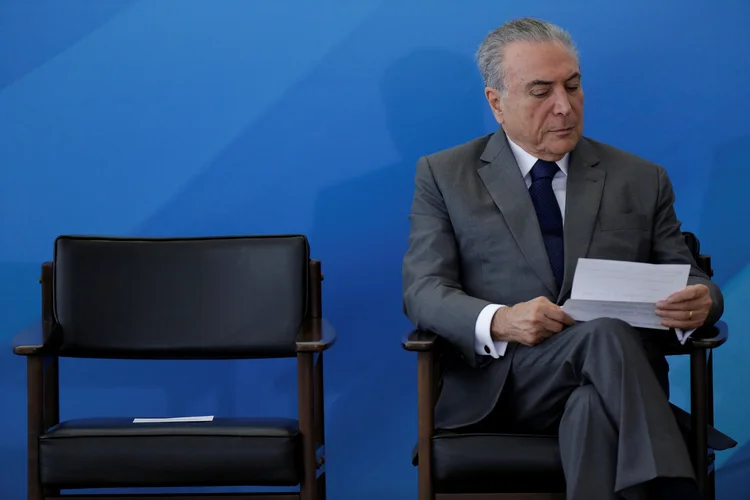 Michel Temer: dentro dos assuntos mais comentados pelos internautas no Brasil, a frase "Temer vai renunciar" ainda ganha destaque (Ueslei Marcelino/Reuters)