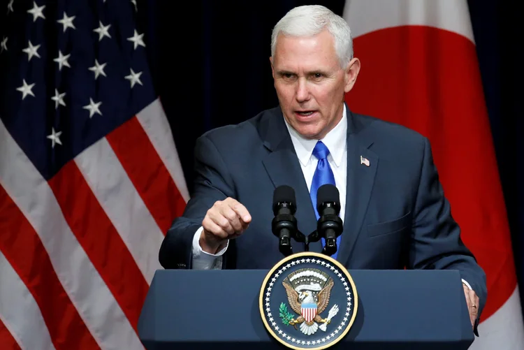 Mike Pence: essa retórica de guerra preocupa Coreia do Sul e Japão, vizinhos do regime de Pyongyang (Kim Kyung-Hoon/Reuters)