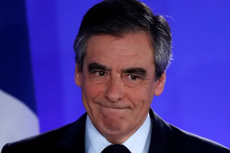 François Fillon: o candidato reconheceu sua derrota e pediu a seus eleitores que votassem em Macron (Christian Hartmann/Reuters)