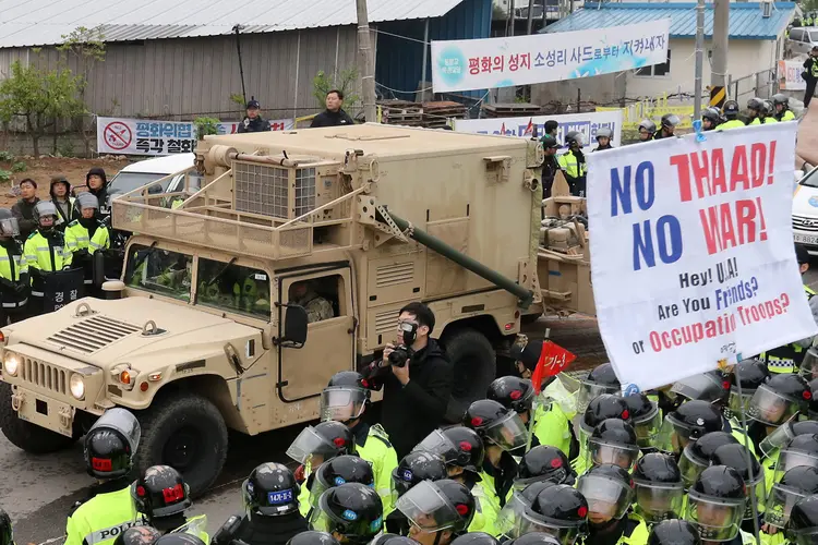 Coreia do Sul: preocupação também envolve os efeitos que os potentes radares do THAAD podem ter sobre a saúde e as plantações (Kim Jun-beom/Yonhap/Reuters)