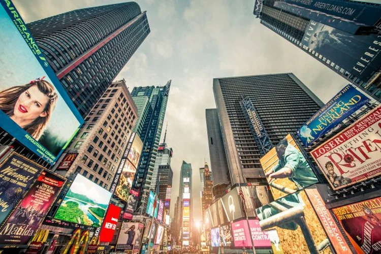 Times Square at sunset,New York.Times Square is a symbol of New York City and the United States (Foto/Thinkstock)