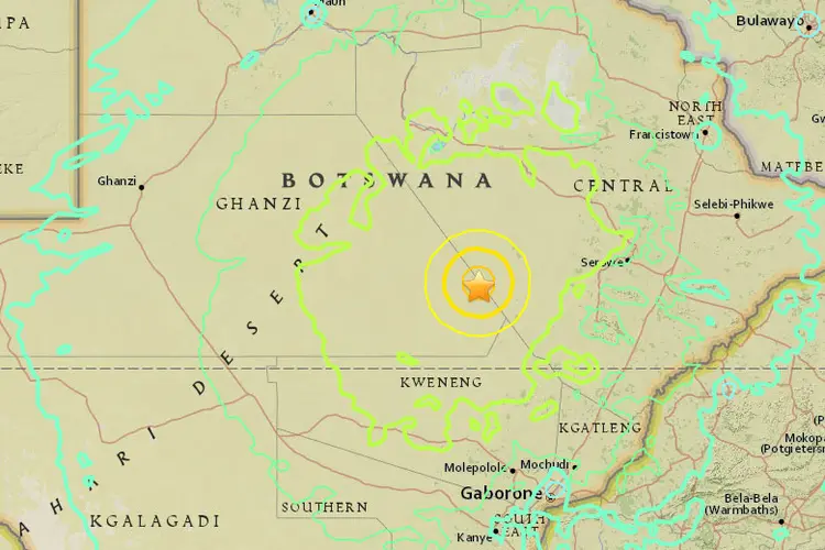 Terremoto: não há informações se o terremoto causou vítimas ou danos consideráveis (USGS/Reprodução)