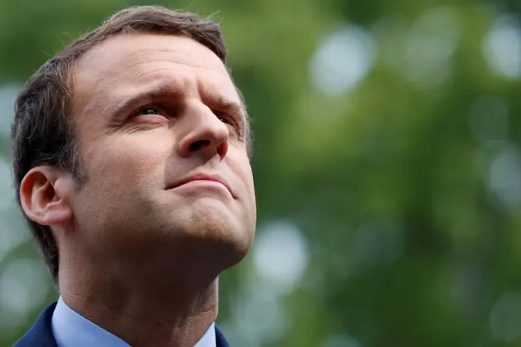 Macron: a rapidez dos líderes europeus em cumprimentar Macron, mesmo antes da divulgação dos resultados finais, reflete a preocupação com os movimentos eurocéticos (Christian Hartmann/Reuters)