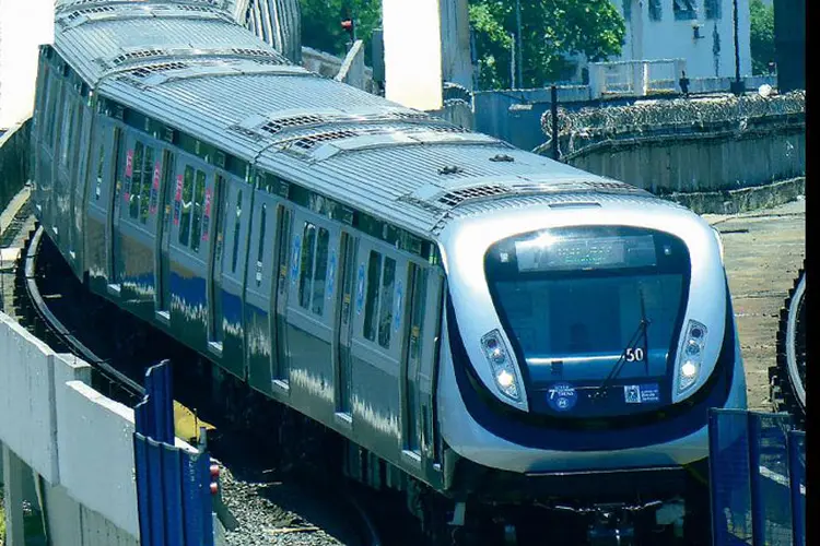 Metrô: a nova linha metroviária passou a funcionar com todo o potencial de mobilidade, atingindo o pico de 140 mil passageiros (Metrô Rio de Janeiro/Divulgação)