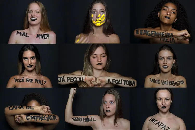 Alunas da Poli combatem machismo com vídeo de "Survivor" (Montagem/Rodrigo Sanches/Site Exame)