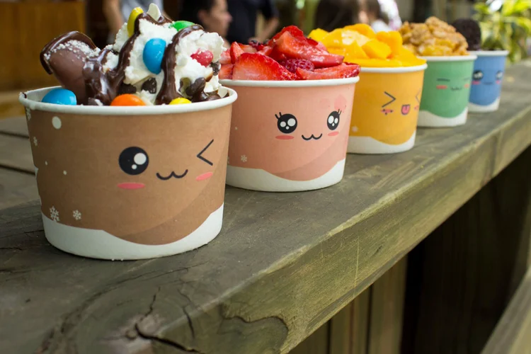 Sorvetes da Snowfall tem textura de flocos de gelo, mas não é uma raspadinha (./Divulgação)