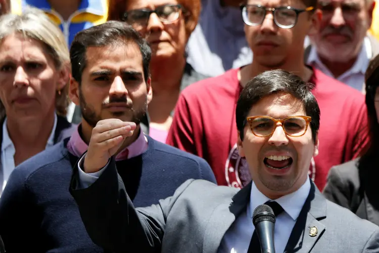 Freddy Guevara, líder da oposição ao governo no parlamento: para ele, magistrados não podem ficar impunes (Carlos Garcia Rawlins/Reuters)