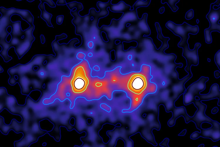 Teia: conexão de matéria escura entre galáxias era apenas uma teoria (S. Epps & M. Hudson/University of Waterloo/Reprodução)