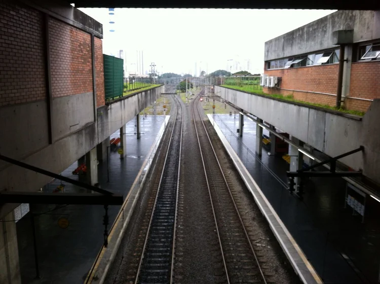 Estação Barra Funda de Trem vazia em dia de greve geral (28/04) (Cláudia Gasparini/Site Exame)