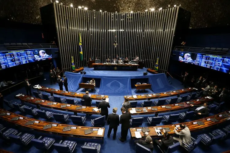 Senado: na sessão desta tarde, o quórum total da Casa ficou pouco acima de 50 na maior parte do tempo (Marcelo Camargo/Agência Brasil)
