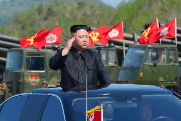 Coreia do Norte: o porta-voz das forças americanas na Coreia do Sul anunciou que o sistema THAAD já está "operacional" (KCNA/Handout/Reuters)