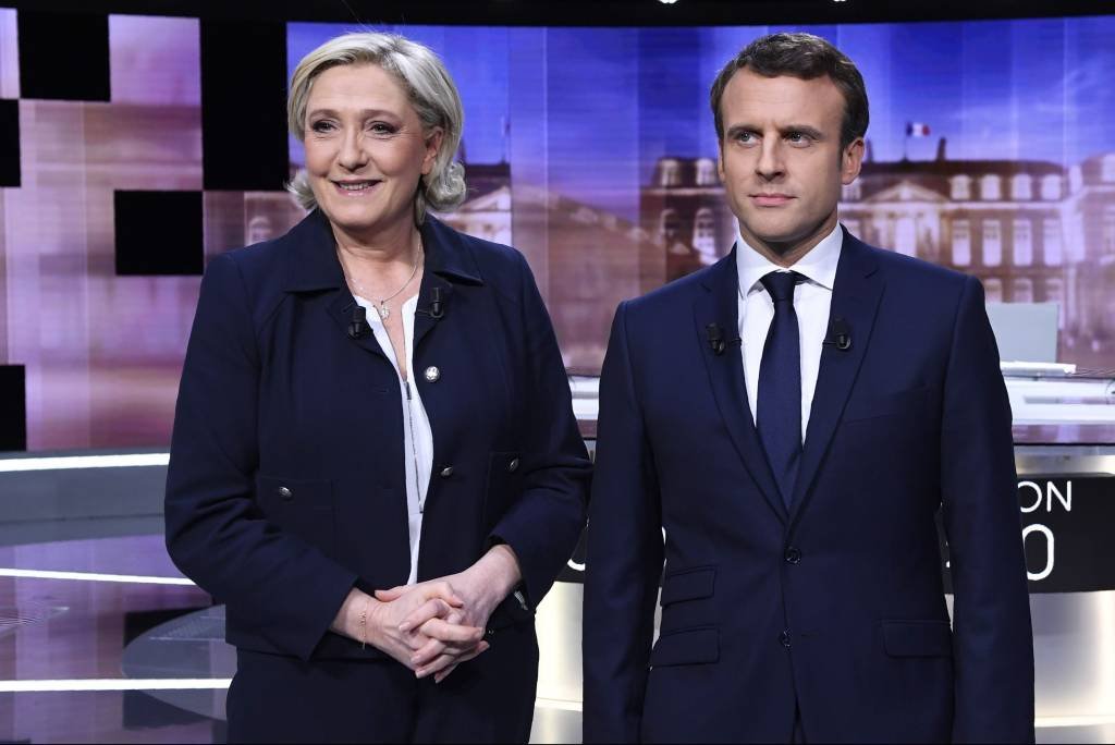 Candidatos: debate ocorreu a quatro dias do segundo turno da eleição na França, no próximo domingo (Eric Feferberg/Pool/Reuters)