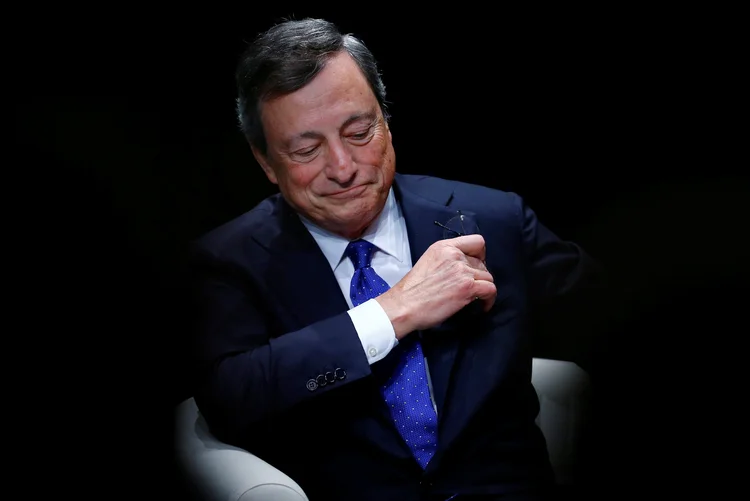 Mario Draghi: segundo ele, os riscos negativos parecem diminuir (Denis Balibouse/Reuters)