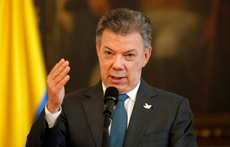 Juan Manuel Santos: "O pior que pode acontecer aos colombianos é uma implosão no país vizinho", disse (Jaime Saldarriaga/Reuters)