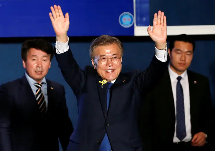 Moon Jae-in: ele afirmou que a Coreia do Sul precisa aprender a dizer "não" aos EUA (Kim Kyunghoon/Reuters)