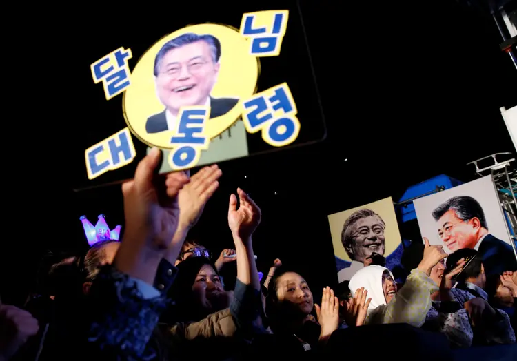 Moon Jae-in: estas eleições presidenciais registraram a maior participação em duas décadas (Kim Kyung-Hoon/Reuters)