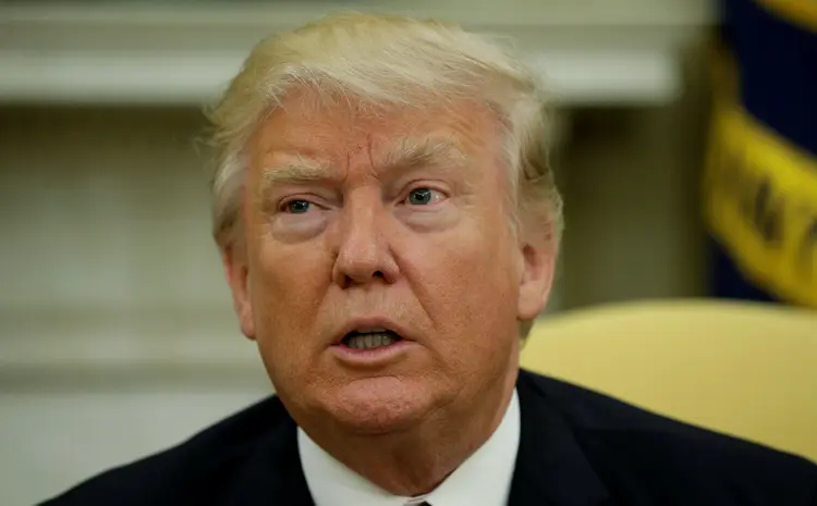 Trump: presidente teve conteúdos removidos de site (Kevin Lamarque/Reuters)