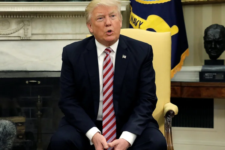 Donald Trump: o presidente teria feito uma divulgação de informações confidenciais (Kevin Lamarque/Reuters)
