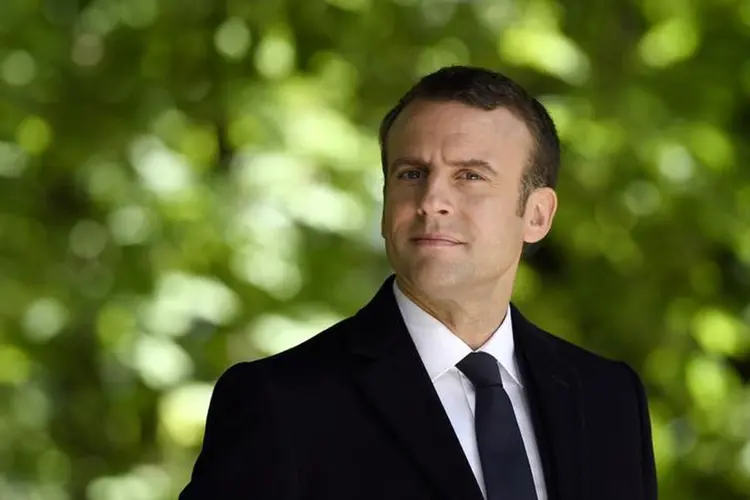 Emmanuel Macron: Paris disputa com Los Angeles o direito de sediar as Olimpíadas de 2024 (Eric Feferberg/Reuters)