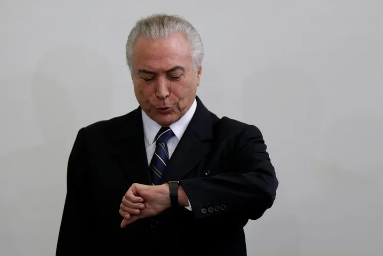 Michel Temer: questionado sobre a permanência de ministros investigados em seu governo, Temer disse uma decisão virá no momento oportuno (Ueslei Marcelino/Reuters)