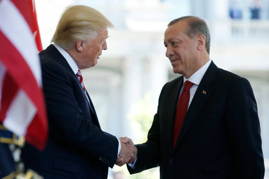 Donald Trump recebe Recep Tayyip Erdogan na Casa Branca