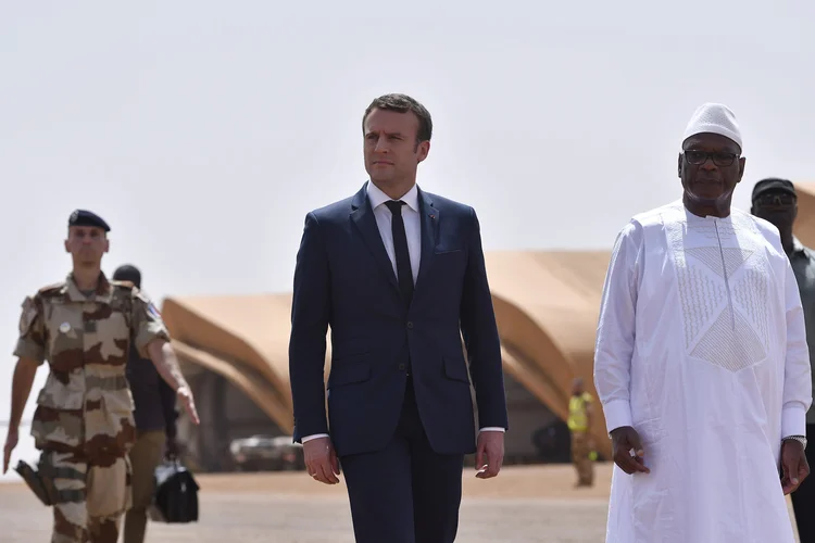 Emmanuel Macron: "a Alemanha está muito presente nas operações de apoio" (Christophe Petit Tesson/Reuters)