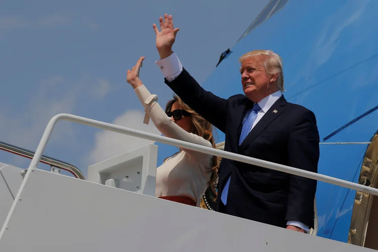 Donald e Ivanka Trump: Trump passará o fim de semana em Riad antes de voar na segunda-feira para Israel (Jonathan Ernst/Reuters)