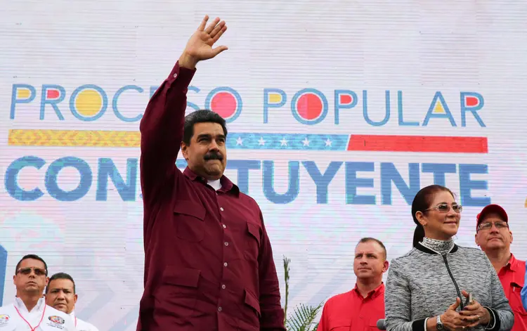 Maduro: a oposição convocou uma manifestação até o CNE com a intenção de protestar contra a Constituinte (Miraflores Palace/Reuters)