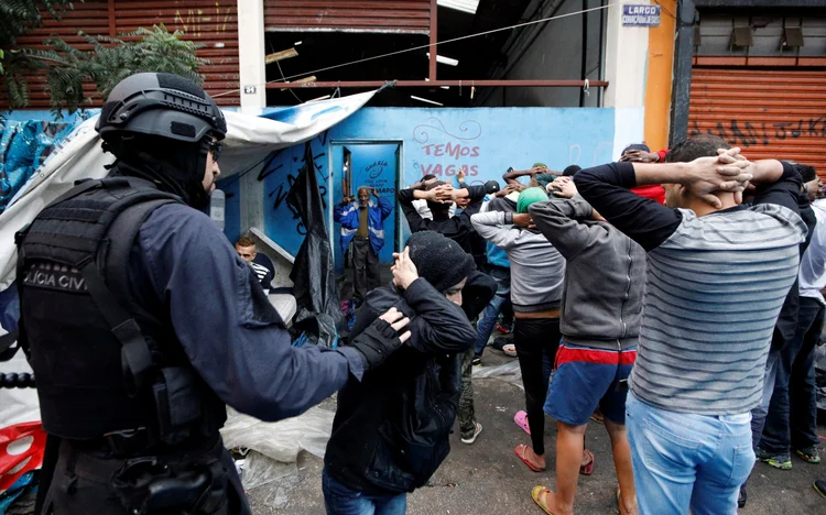 Cracolândia: ele disse que a ação não estava prevista no programa municipal de assistência aos usuários de drogas (Paulo Whitaker/Reuters)