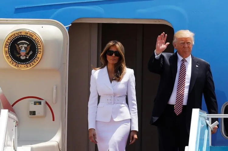 Melania Trump, e seu marido Donald Trump: primeira-dama dos Estados Unidos nasceu na Eslovênia (Amir Cohen/Reuters)