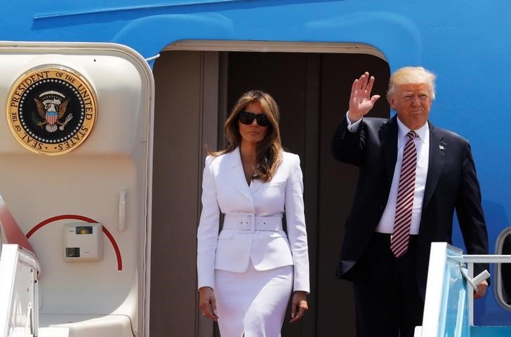 Melania Trump, e seu marido Donald Trump: primeira-dama dos Estados Unidos nasceu na Eslovênia (Reuters/Amir Cohen)