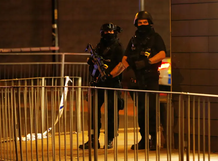 Explosão em Manchester: houve cenas de pânico enquanto o público tentava deixar o local (REUTERS/Andrew Yates/Reuters)