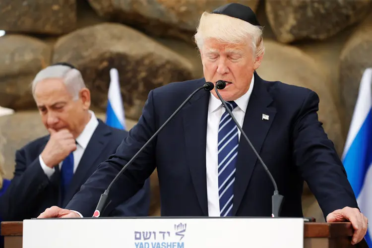 Donald Trump: "eu estou comprometido a tentar alcançar um acordo de paz entre os israelenses e palestinos" (Jonathan Ernst/Reuters)