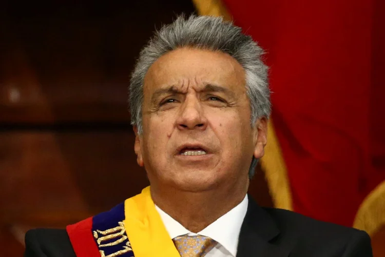 Lenín Moreno: o presidente do Equador rompeu com o seu vice, Jorge Glas (Mariana Bazo/Reuters)