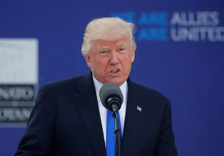 Donald Trump: ele também aproveitou o discurso para reiterar um dos apelos históricos de Washington (Jonathan Ernst/Reuters)