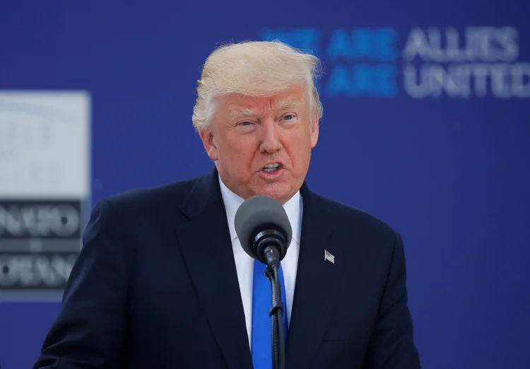 Donald Trump: ele também aproveitou o discurso para reiterar um dos apelos históricos de Washington (Jonathan Ernst/Reuters)