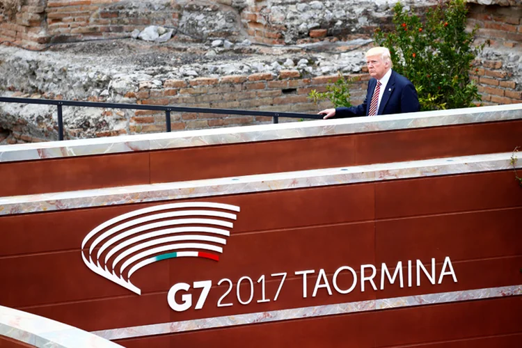 Donald Trump durante cúpula do G7 na Itália (Tony Gentile/Reuters)