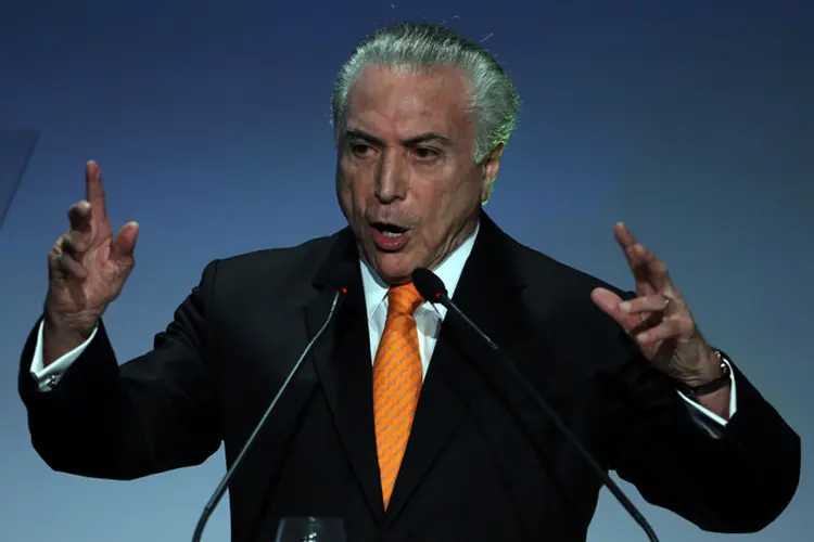 Michel Temer: "O Brasil saiu da recessão e esta é a boa notícia que quero partilhar hoje" (Paulo Whitaker/Reuters)