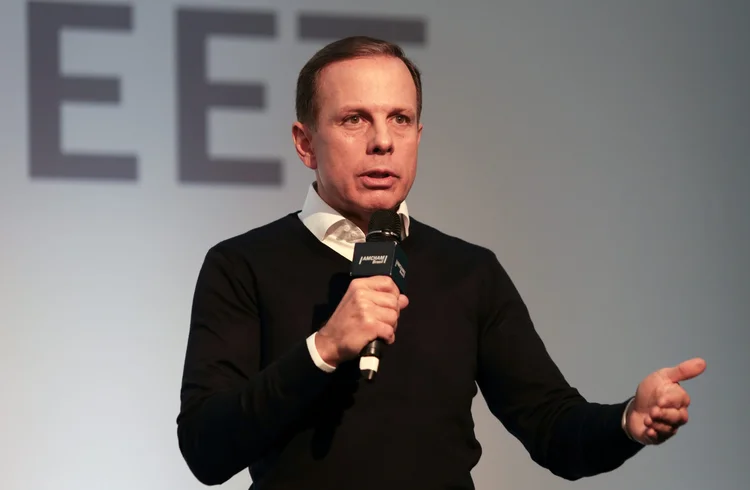 João Doria: o mandato da atual direção da legenda terminaria em maio, mas foi prorrogado por mais um ano por Aécio no ano passado (Patricia Monteiro/Bloomberg)