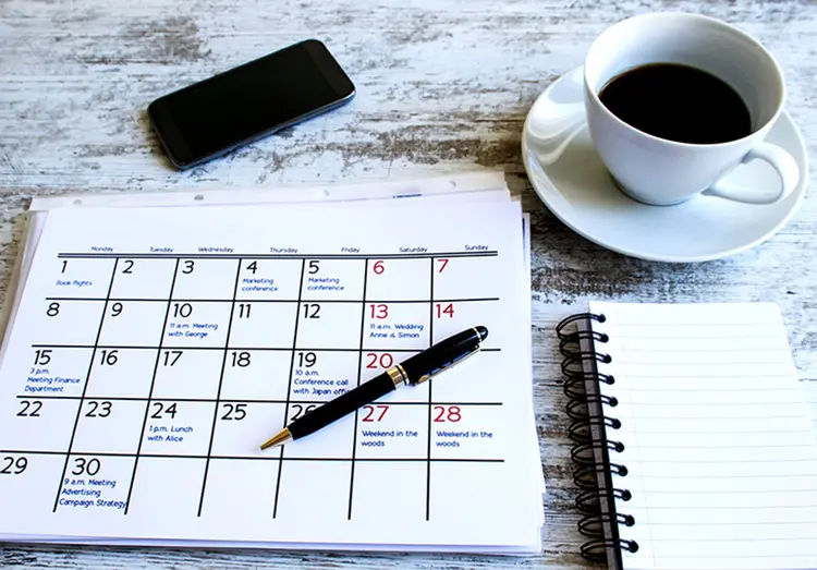 Agenda: Anote as atividades deste mês (foto/Thinkstock)