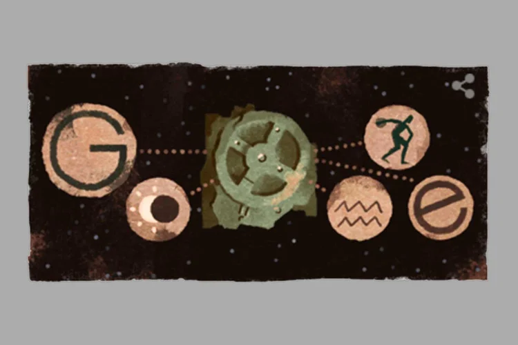 Doodle: o Google celebra o 115º Aniversário do Mecanismo de Antikythera (Google/Reprodução)