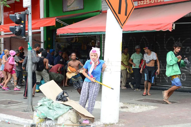 Cracolândia: a GCM pediu apoio da PM para conter a confusão que se formou após a detenção (Agência Brail/Agência Brasil)