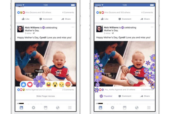 Para o Dia das Mães, Facebook reativa botão de "gratidão"