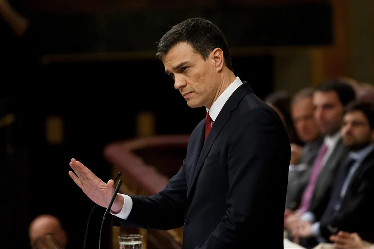 O novo líder do Partido Socialista e Operário da Espanha (PSOE), Pedro Sánchez (Pablo Blazquez Dominguez/Getty Images)