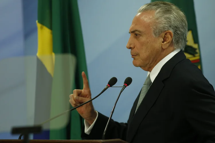 Temer: "Isso prova que o presidente não obstruiu a Justiça", diz o texto (Igo Estrela/Getty Images)