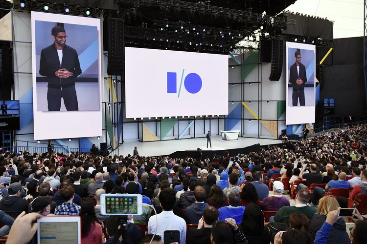 Google I/O: empresa fez grandes anúncios em sua conferência para desenvolvedores (Michael Short/Bloomberg)