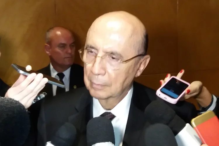 Henrique Meirelles em evento em São Paulo (João Pedro Caleiro/Site Exame)