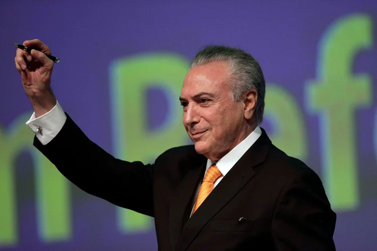 Temer passou a manhã reunido com seus principais auxiliares tentando formatar uma resposta às acusações (Ueslei Marcelino/Reuters/Reuters)