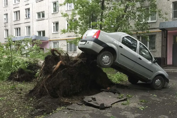 Tempestade: em alguns lugares da região de Moscou, há registros de mais de 30 mm de precipitações (Alexander Panchenko/Reuters)